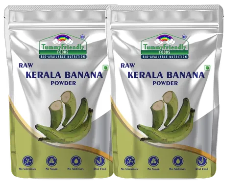 Tummyfriendly Foods Natural Raw Kerala Banana Powder | Raw Nendran Banana Powder | No Chemicals Cereal (400 G, Pack Of 2)