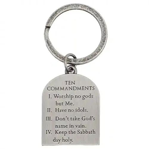 Customized Ten Commandments Keychain Christmas Gift