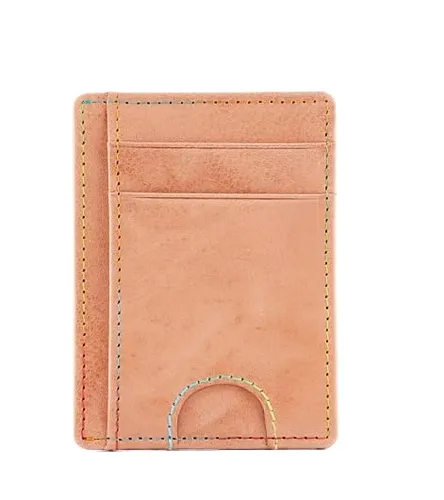 TALIA - Compact & Sleek Vertical Card Case - Cream