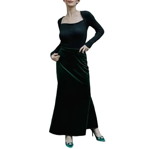 Elegant Long Maxi Skirt For Evening Parties - Xs