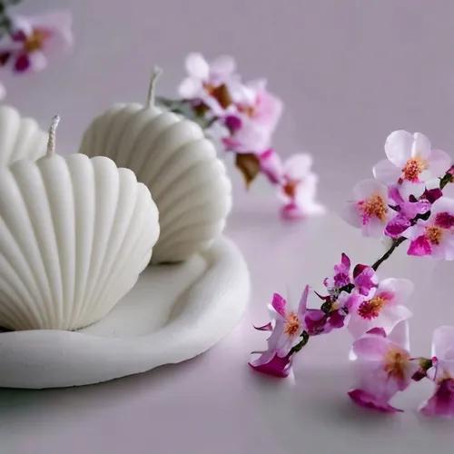 Sea Shell Candle - Vanilla White