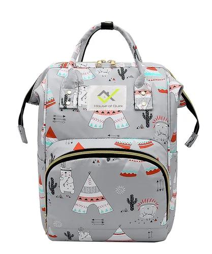 House Of Quirk Baby Diaper Bag/Maternity Backpack - Grey
