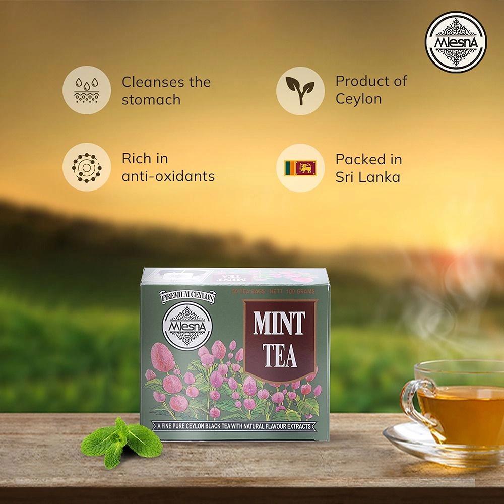 Mlesna Mint Tea Bag 100g (50 x 2g) (Pack of 1)