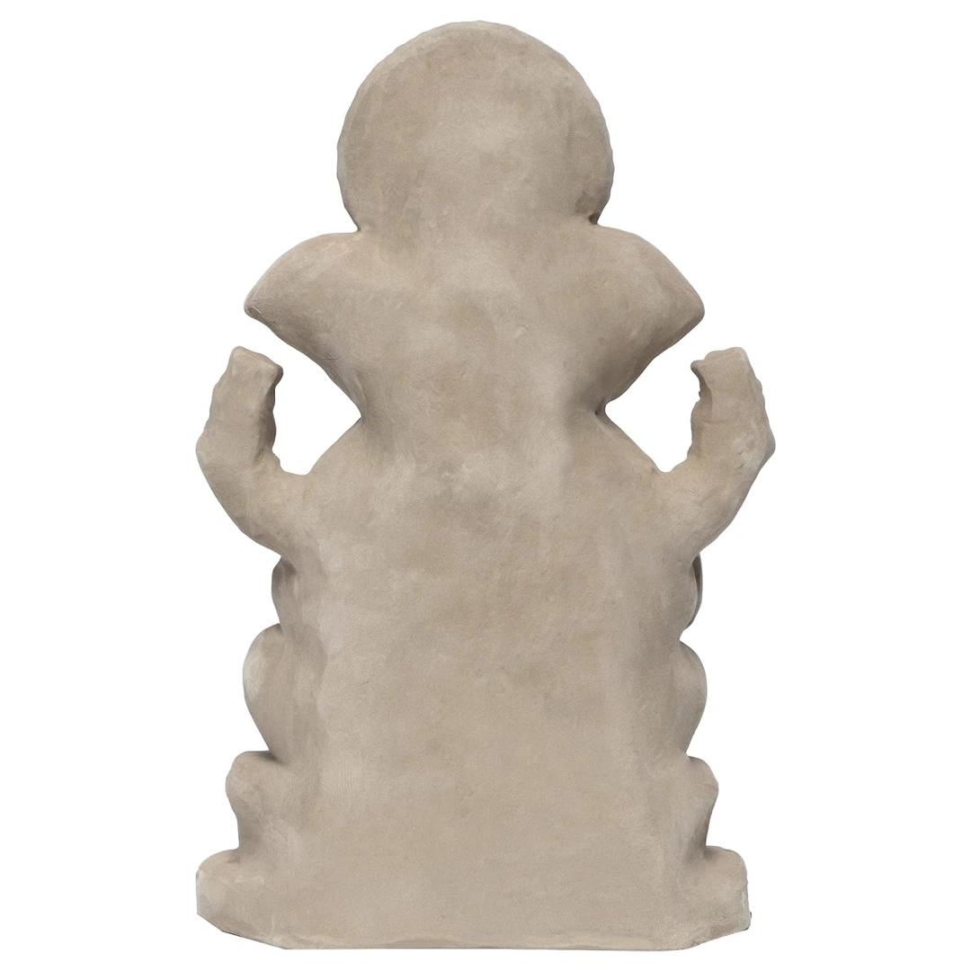 KSI Eco friendly Ganesha idol, Ganpati murti for home visarjan, Water Soluble Ganpati Idol (9 Inches, Ekdant Dagdusheth Ganesh Mukut)