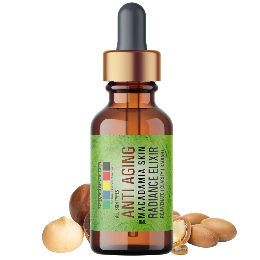 Organix Mantra Anti Aging Macadamia Skin Radiance Elixir, 10Ml