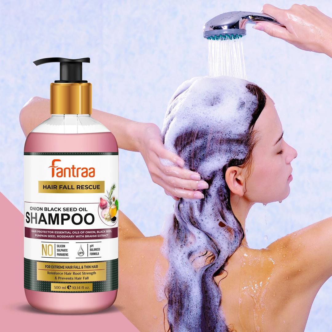 Fantraa Onion Black Seed Oil Shampoo, 300Ml