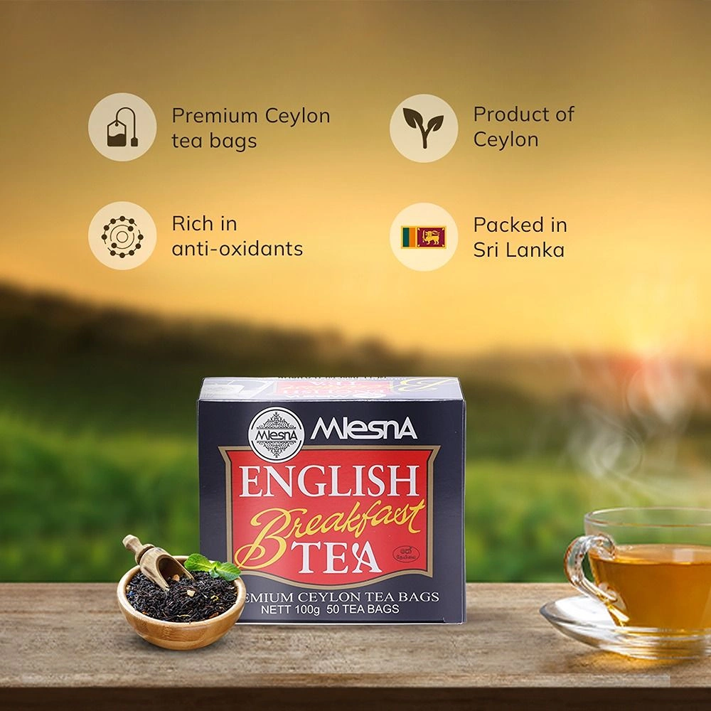 Mlesna English Breakfast Tea 100g (50 x 2g) Tea Bag