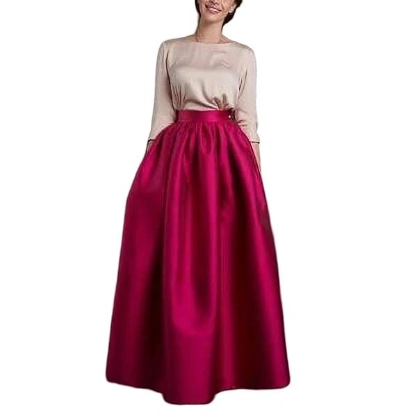 Elegant Womens Pink Silk Taffeta Skirt - Xs