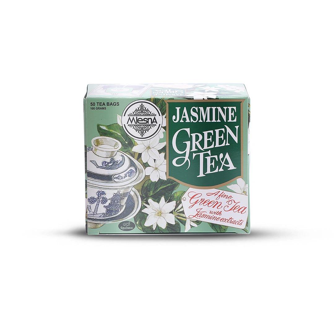 Mlesna Jasmine Green Tea 100 (50 x 2g) Flavoured Green Tea Bag (Pack of 1)