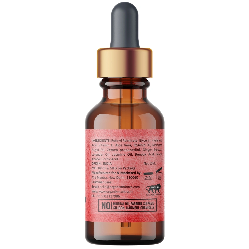 Organix Mantra Retinol Serum 3% With HA, Rosehip Oil, Nourishing, Anti-Aging, 10Ml