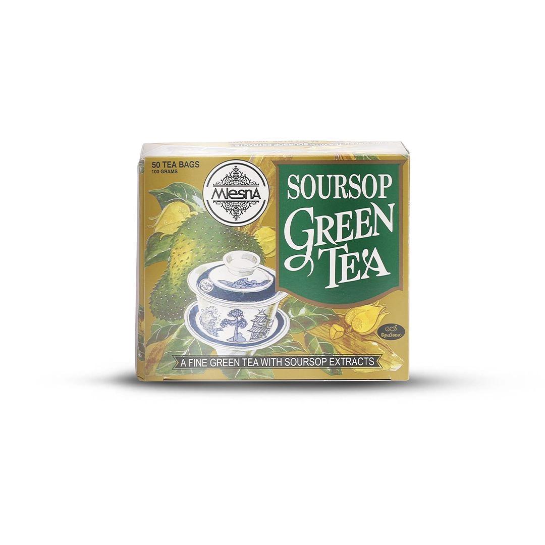 Mlesna Soursop Green Tea 100g (50 x 2g) Flavoured Green Tea Bag (Pack of 1)