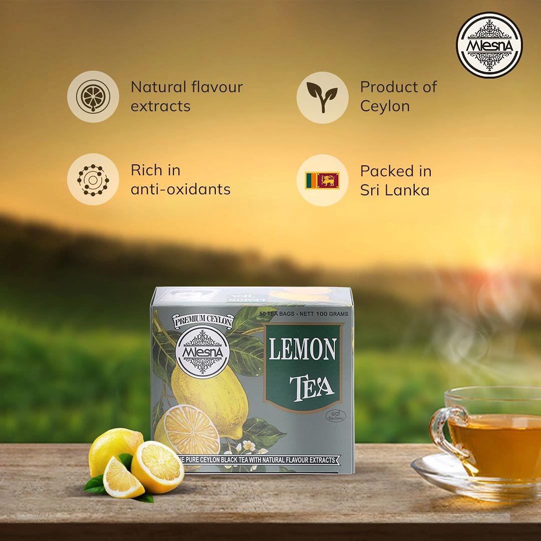 Mlesna Lemon Tea Bag 200g (100g x 2) (Pack of 2) (100g each)