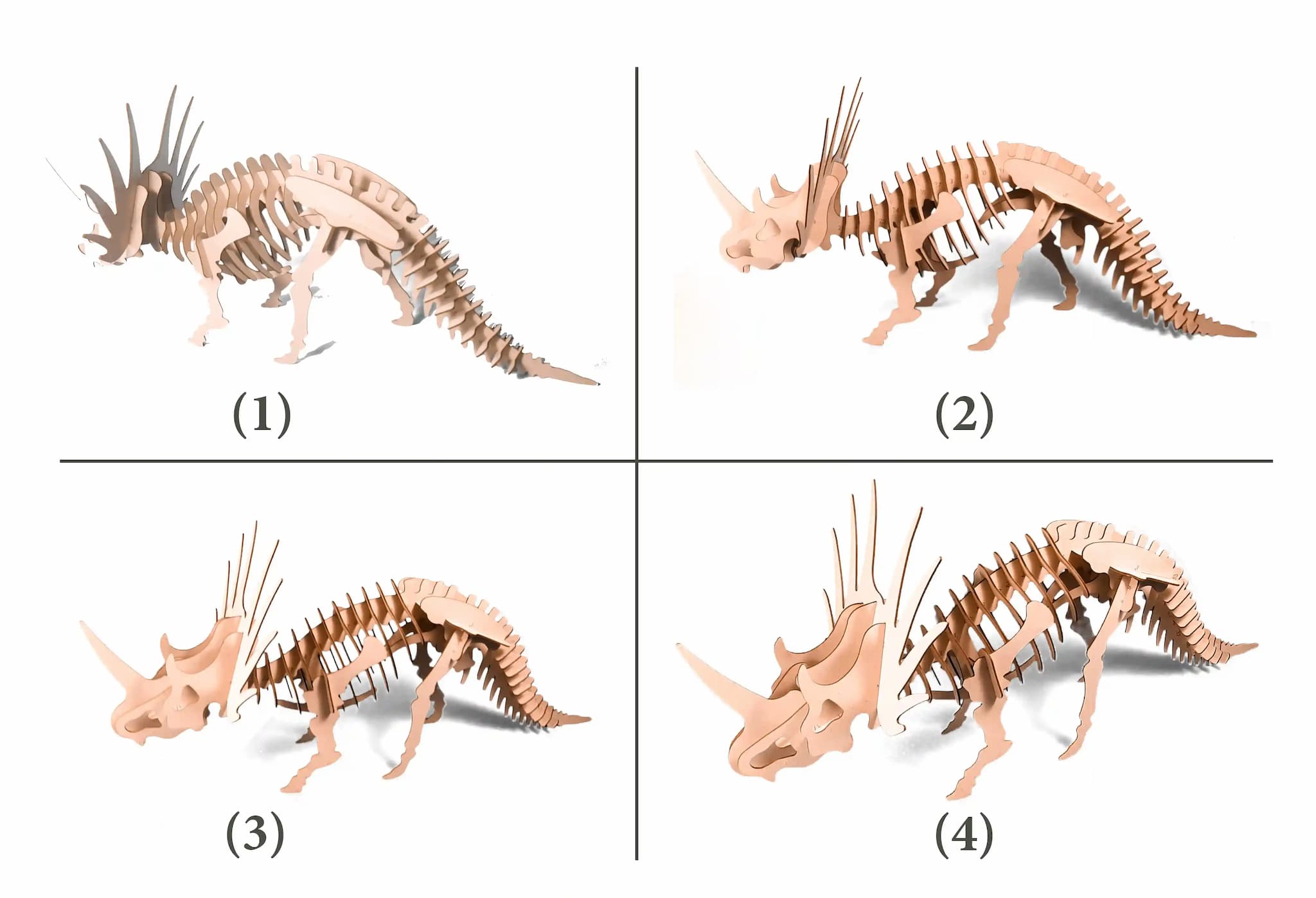 3D Model of Styracosaurus Dinosaur in Form of Puzzle DIY KIT