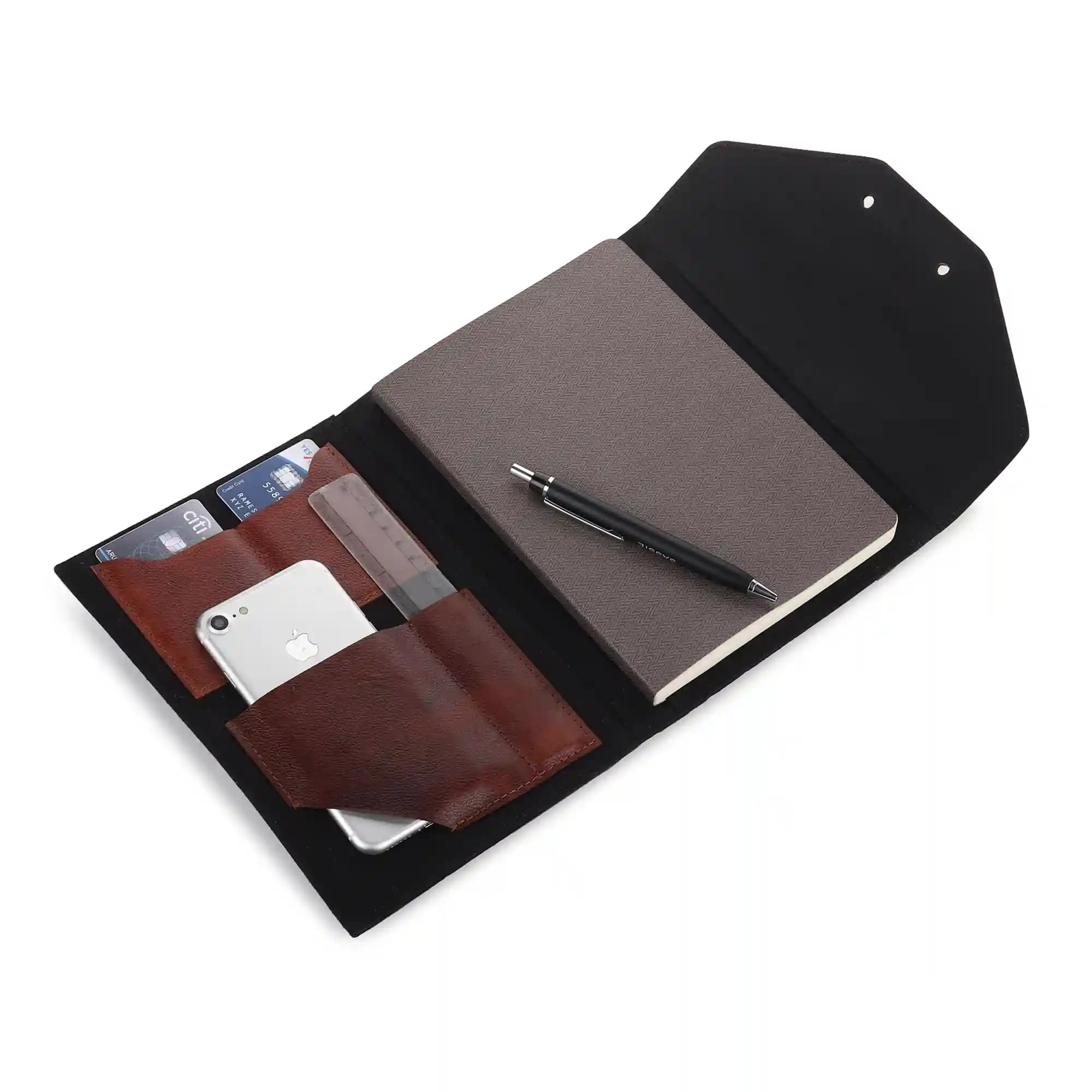 Executive Canvas Leather Meeting Folder