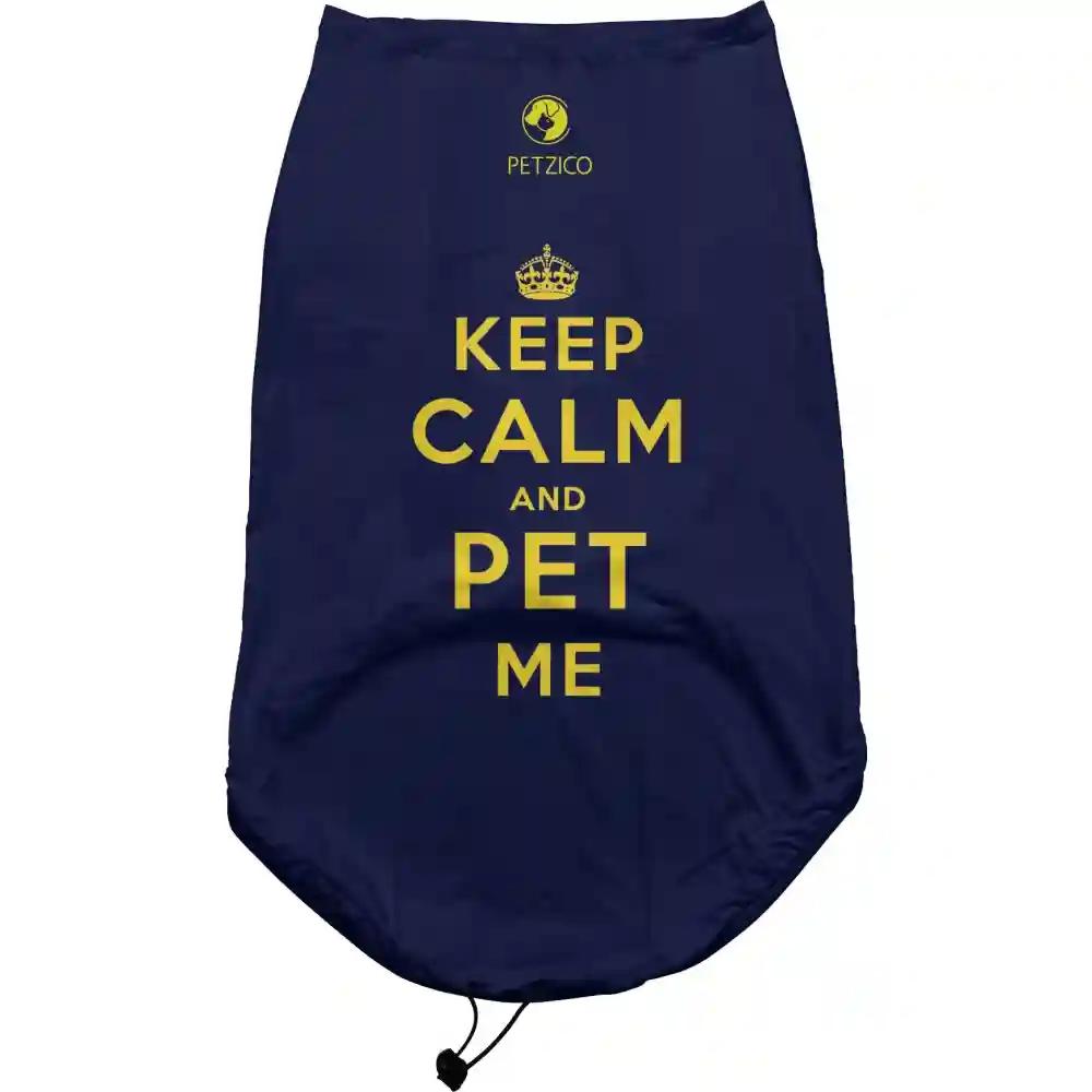 PetZico 100% Cotton T Shirt For Dogs Keep Calm And Pet Me