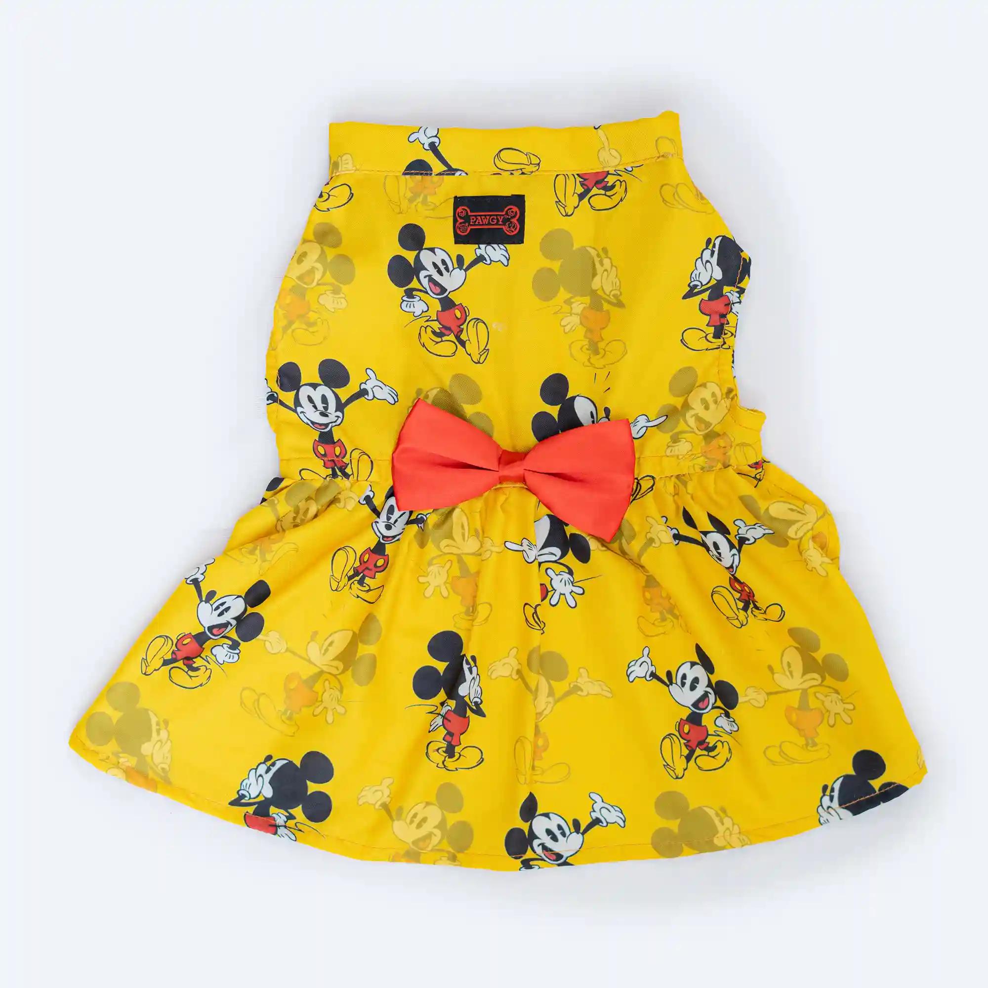 Casual Dress Yellow Mickey