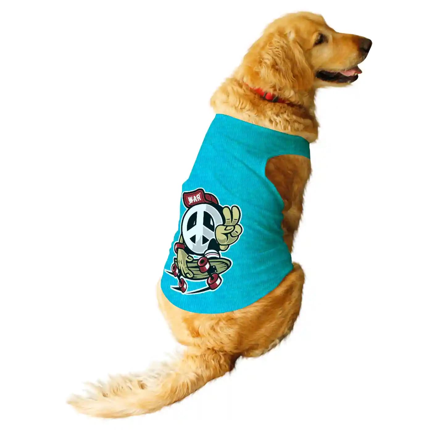 Ruse Peace Too Printed Round Neck Vest Tank Tees Gift For Dogs