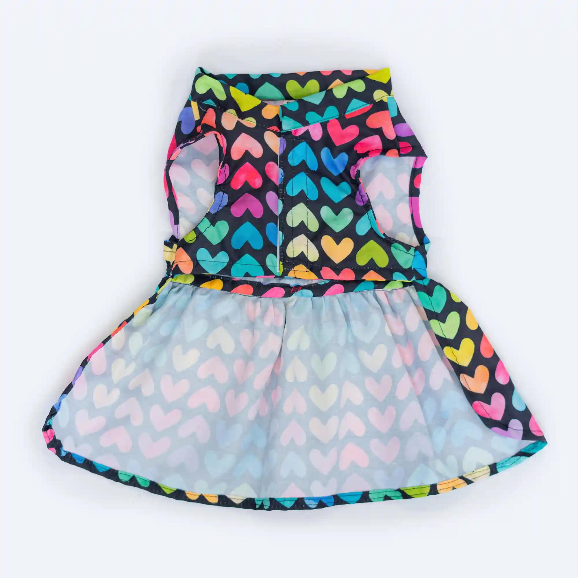 Multi-Heart Casual Dress : Multicolor