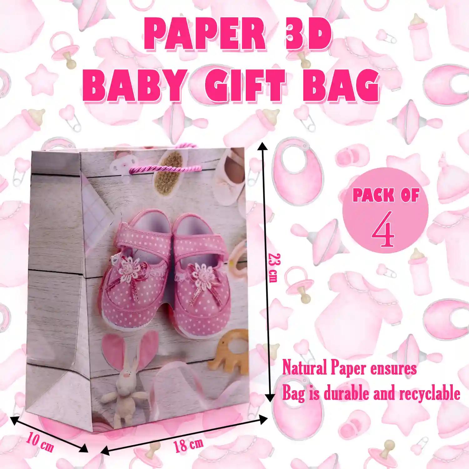 Exclusive 3D Baby Shower Tote Gift Christmas Bags Different Multi Color Bags For Gift Box Packing Bags (Set Of 4)
