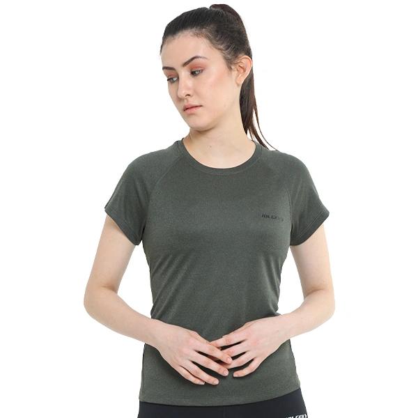 Women's Breathable Lightweight Round Neck T-Shirt - Ritzy Green